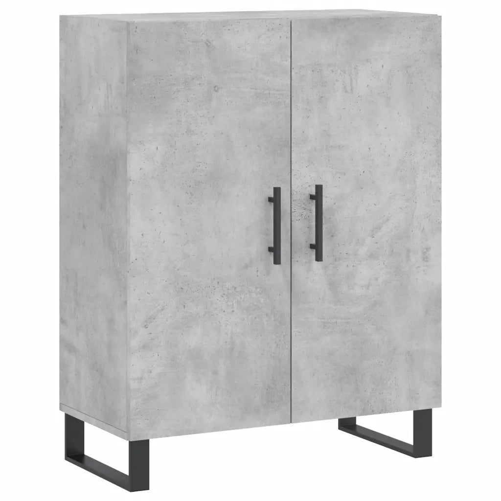 Credenza-Buffet-Armadio da cucina Grigio Cemento 69,5x34x180 cm in Legno Multistrato 907051