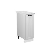 Armadio cucina dispensa alto Fame-Line Bianco rustico/Bianco 30 cm, PL Marmo Vicco