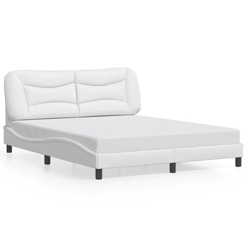 Giroletto senza Materasso Hvar Bianco 160x200 cm in Similpelle