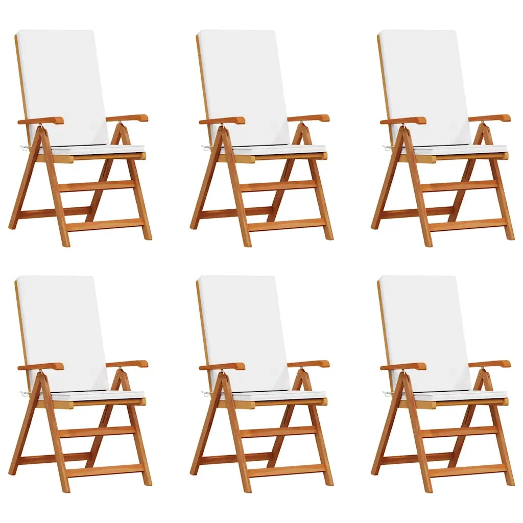 Sedia da Giardino 6 pcs Marrone e bianco 57 x 71.5 x 104 cm