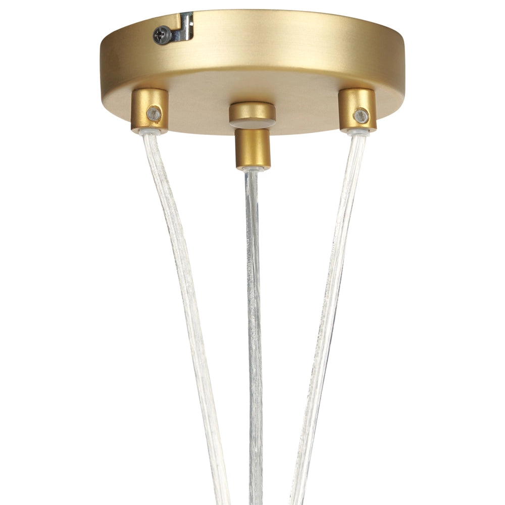 Lampadario a forma rotonda in metallo e paralume in vetro con 18 luci stile moderno soggiorno salotto