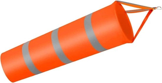 Windstopper con cinturino riflettente - Nylon resistente all'acqua - Arancione - Adattabile - 80 cm