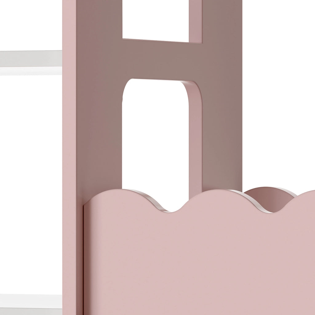 Guardaroba Aperto Vestnes per Cameretta Porta Abiti a Misura di Bimbi 114x77x30 cm Rosa [en.casa]