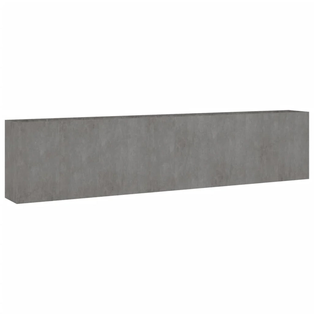 Portavaso per fioriera aiuola rialzata piante fiori terrazzo giardino giardino 360 x 40 x 80 cm acciaio corten marrone 02_0039439