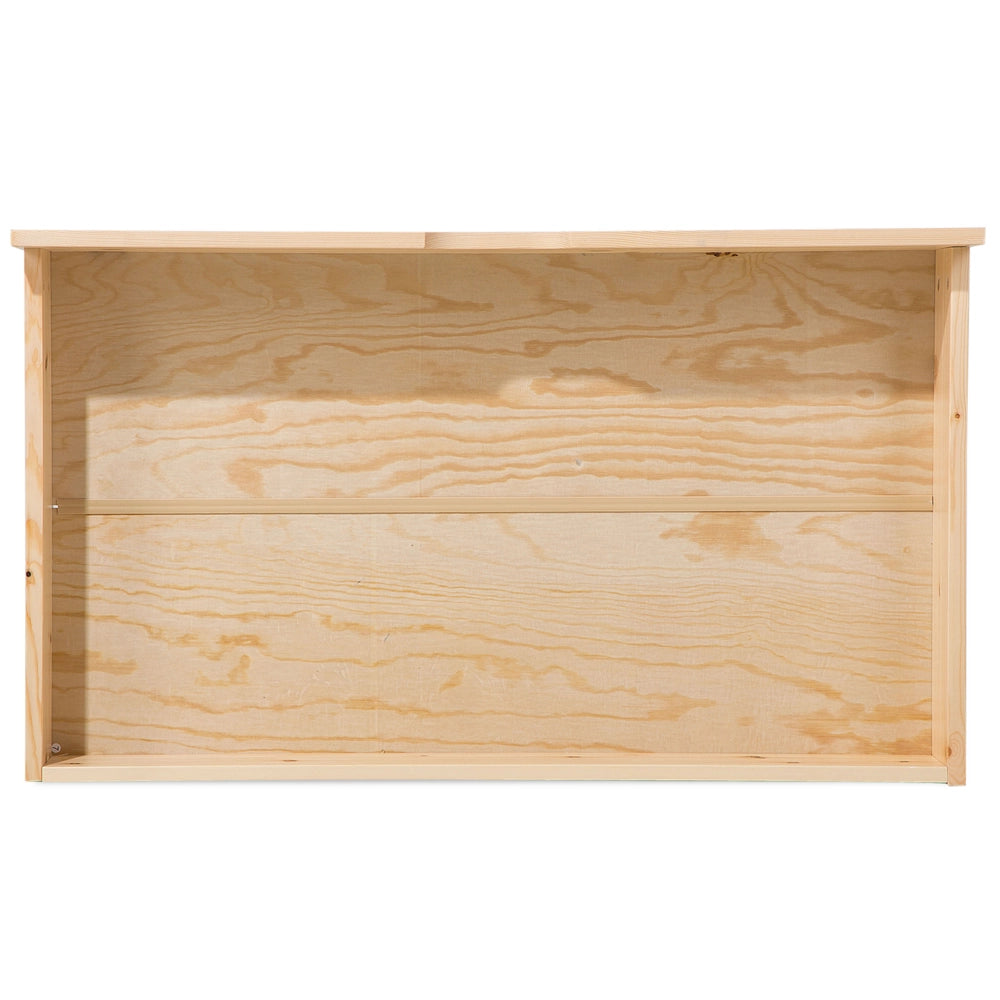 Set di 2 cassetti letto contenitore sottoletto in legno massello naturale con ruote