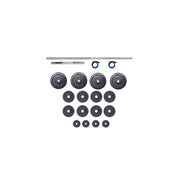 Set barre + manubri 50 KG - FITLIFE - Acciaio - Tutto incluso ( barre, dischi, tappi )