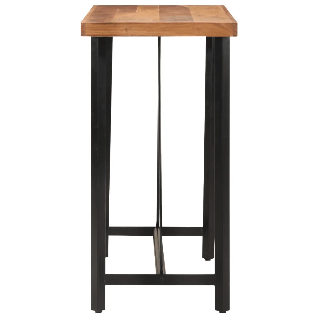 Tavolino da Bar 110x55x107cm Legno Massello di Acacia e Ferrocod mxl 107407