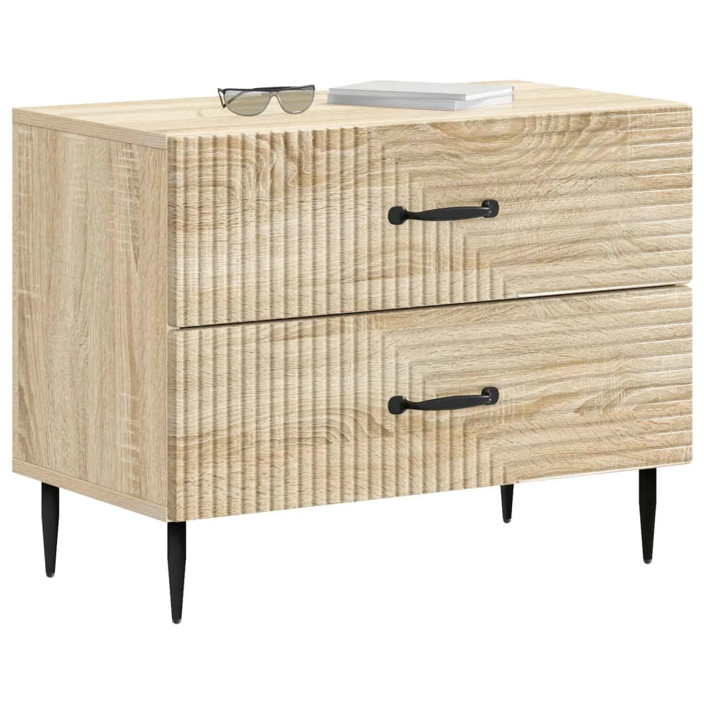 Comodino | Armadio da Notte | Mobiletto da notte con cassetto Rovere Sonoma 62 x 34,5 x 47,5 cm