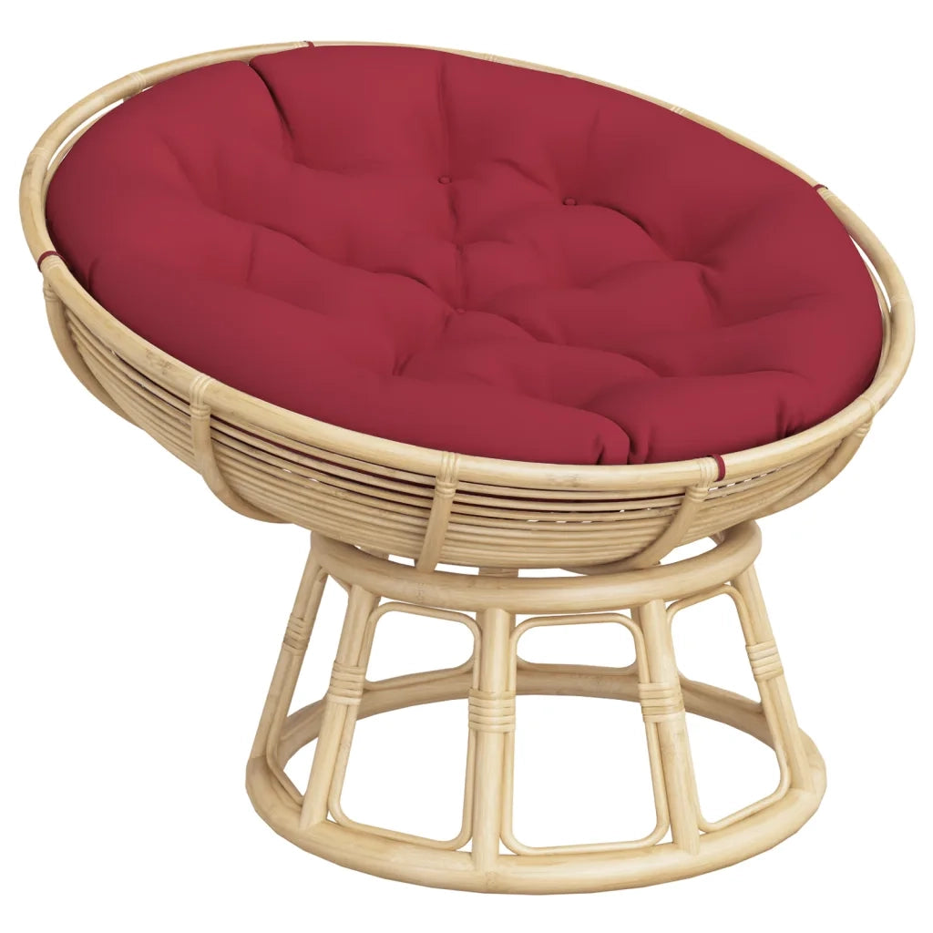 vidaXL Cuscino Rotondo Rosso Vino Ø 100x11 cm in Tessuto Oxford