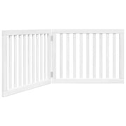 Cancello per Cani Pieghevole 2 Pannelli Bianco 160 cm Pioppo CFW4550059