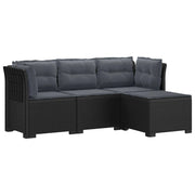 Divano da giardino 4 posti con cuscini aspetto rattan PP 3443945