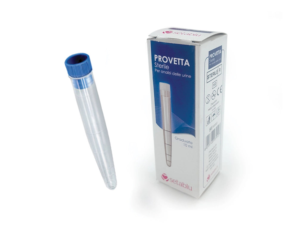 PROVETTA STERILE PER ANALISI DELLE URINE CON CAPIENZA 10 ML