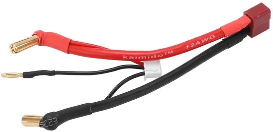 Connettore cavo 2 mm - Fili di collegamento T-plug/femmina - Banana plug 4 mm/maschio - Componenti auto RC - Adatto per 2s 7,4 V