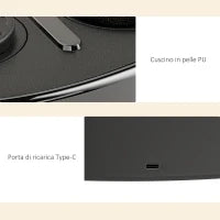 Boxing Machine Musicale a Parete con 9 Velocità, Connessione Bluetooth e Guanti, 41.8x44.6x7.5 cm, Nero e Blu