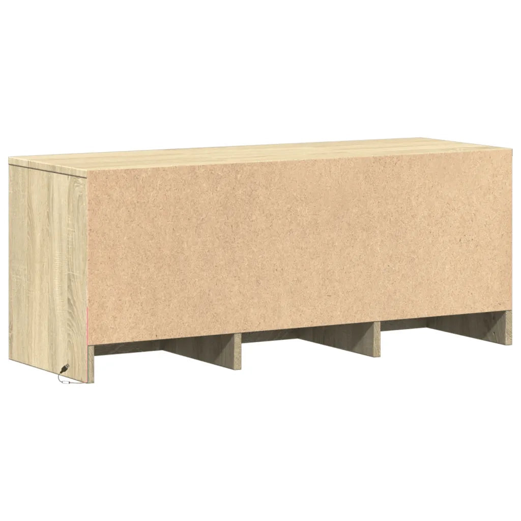 Mobile Porta TV con LED-Mobile per TV-Credenza TV Rovere Sonoma 97x34x40 cm in Truciolato