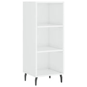 Credenza | Madia | Buffet da pranzo | Armadio da pranzo Bianco Lucido 34,5x32,5x90 cm in Legno Multistrato