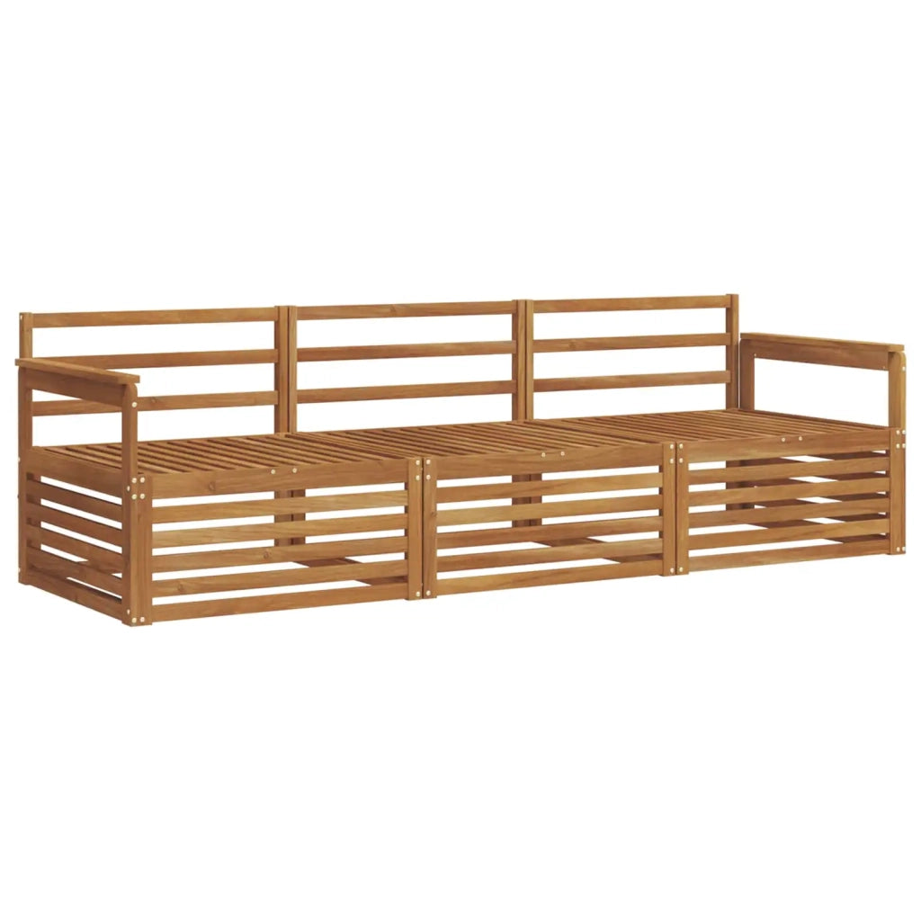 Set di divani da esterno 3 pcs Naturale