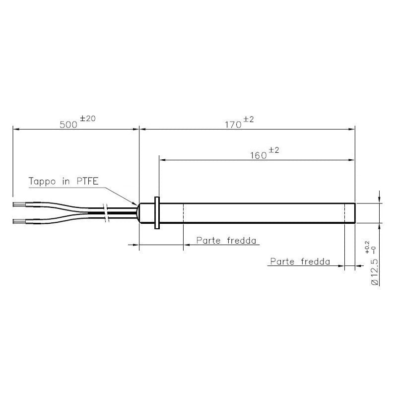 RESISTENZA CANDELETTA ACCENSIONE PER STUFA A PELLET 350W 170mm 160mm PALAZZETTI HT62706
