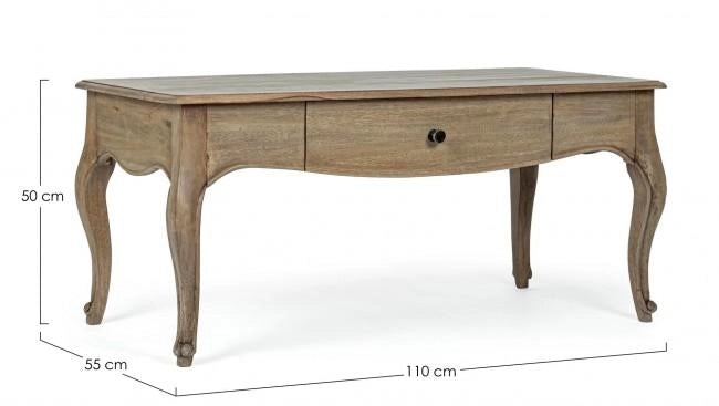 Tavolino Basso 1 Cassetto 110x55x50 cm in Legno