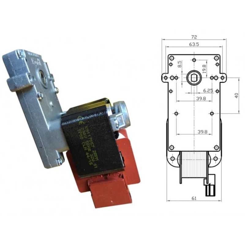 MOTORIDUTTORE STUFA A PELLET EDIL KAMIN KENTA K9117057 - PACCO 40mm perno 8,5mm - UNIVERSALE