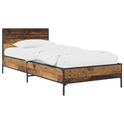 Struttura letto con testata Legno antico 80 x 200 cm