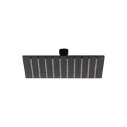Soffione doccia squadrato 20x20 cm nero opaco