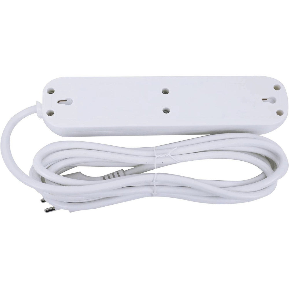 Trade Shop - Multipresa Shuko Bipasso 10 E 16 Amp 5 Posti Ciabatta Elettrica Con Interruttore -