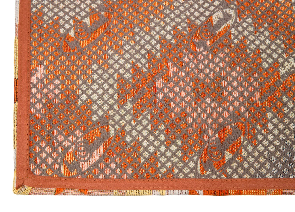 Tappeto Arredo Antiscivolo Camera Salotto Disegno Astratto Geometrico Avana By Suardi - 65x110(Set 2) - Arancio