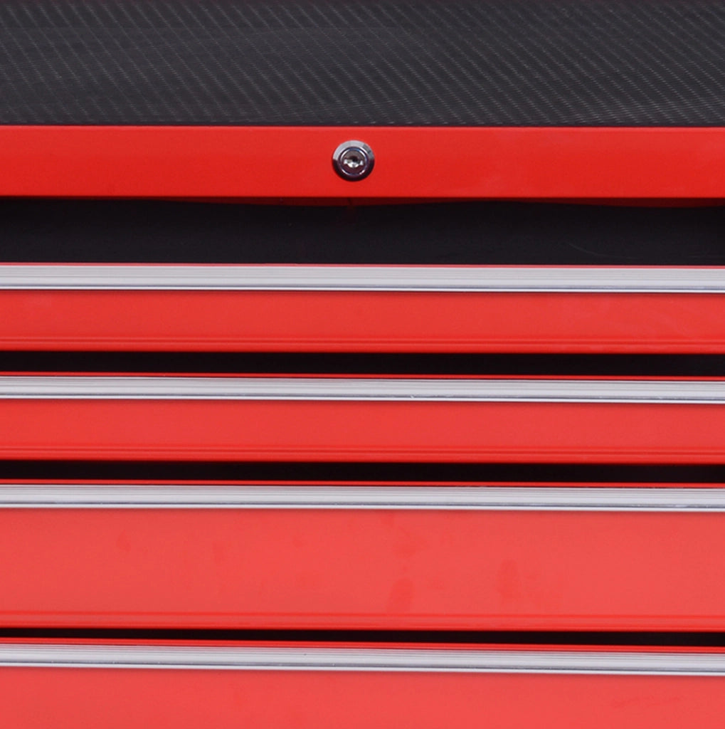 CARRELLO PORTAUTENSILI 7 cassetti 69x33x75 cm acciaio rosso