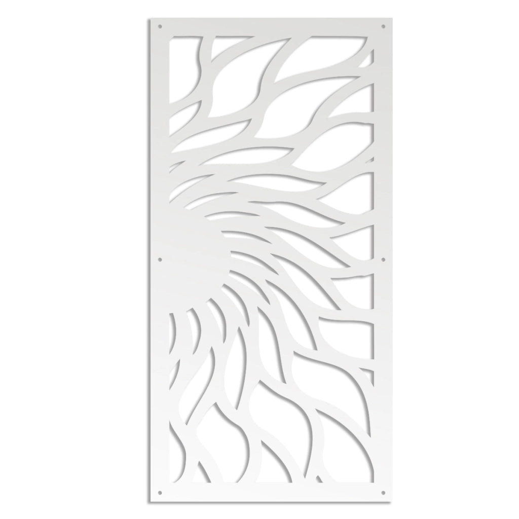 HOT SUN - Pannello in PVC traforato - Parasole Colore: bianco, Misura: 98x198 cm