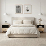 Comodini 2pz 40x33x46 cm in Legno Massello di Mango 358255