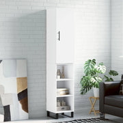 Credenza-Buffet-Armadio da cucina Bianca 34,5x34x180 cm in Legno Multistrato 101351