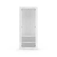 Armadio Guardaroba con Appendiabiti e Ripiani 78x30x186,5 cm Linea Basic Bianco Lucido