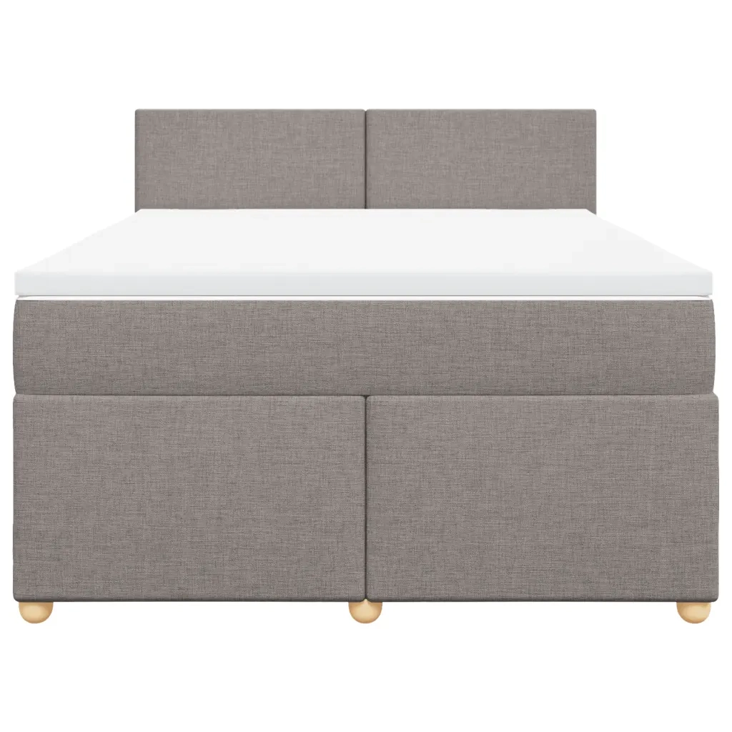 Giroletto a Molle con Materasso Tortora 160x200 cm in Tessuto