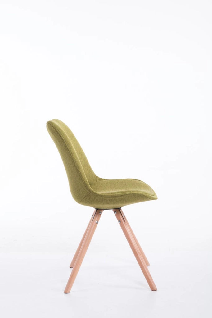 Sedia Toulouse in stoffa gambe tonde verde,natura