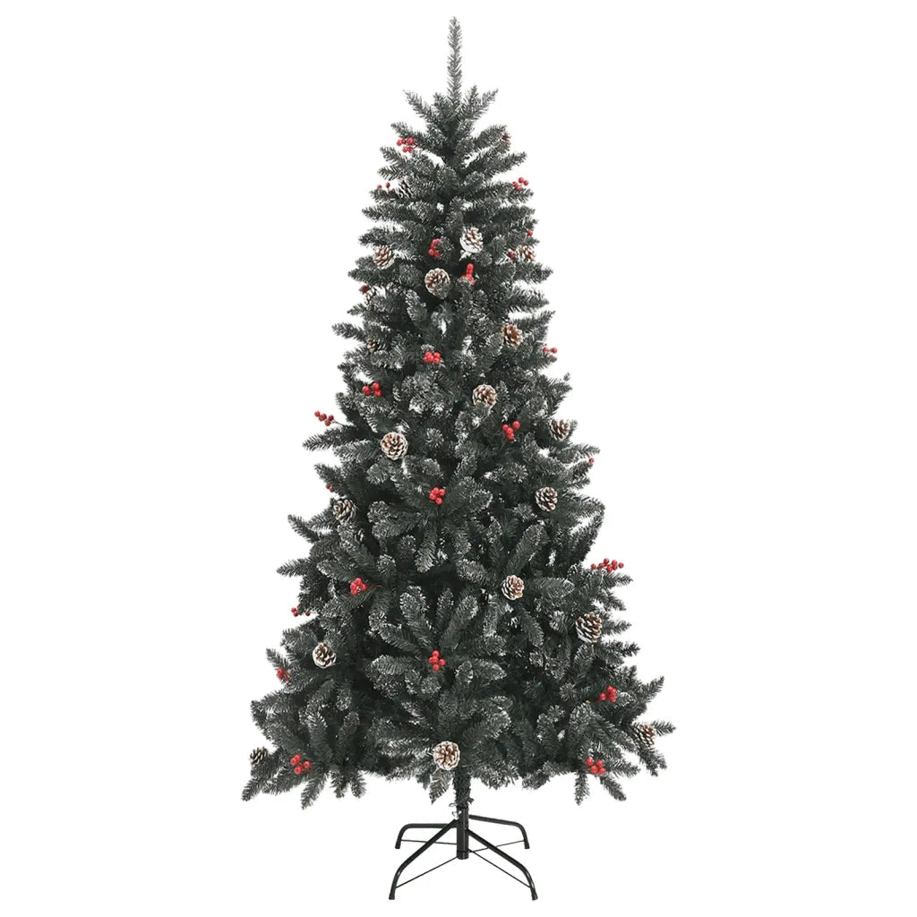 Albero di Natale Artificiale con Base Verde 210 cm PVC cod mxl 26671