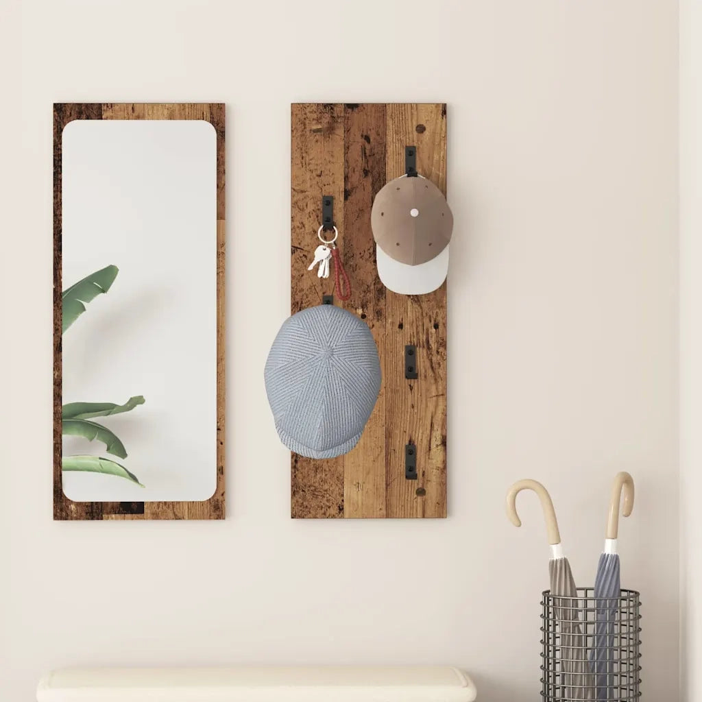 Appendiabiti a muro Legno vecchio 30 x 1,5 x 80 cm CFW8439549
