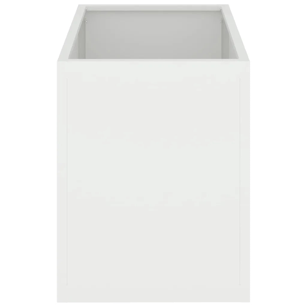 Vaso da giardino-Fioriera da Esterno-Contenitore per Piante Bianco 50 x 32 x 40 cm