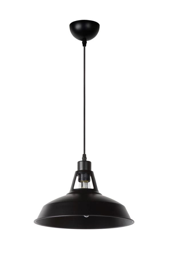 Lampada a sospensione Lucide Brassy/Bis nera oro Ø31