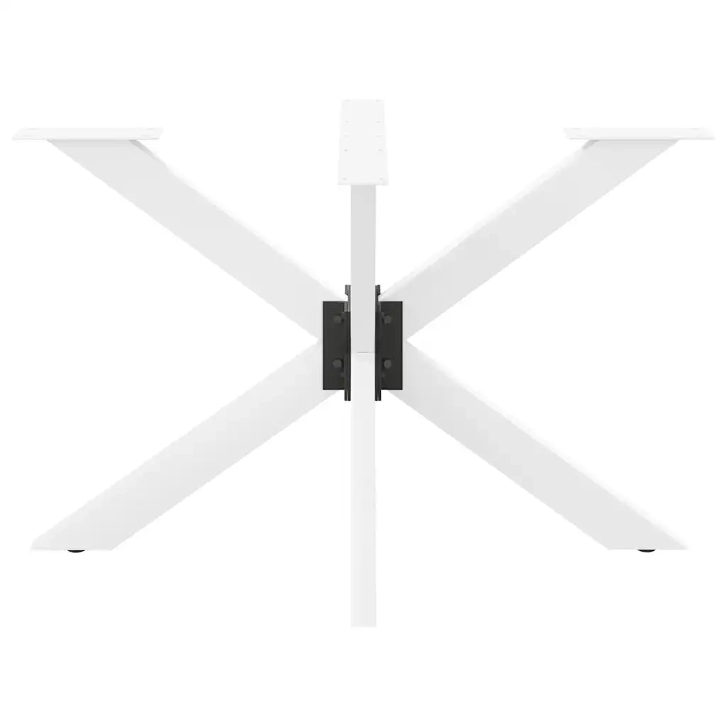 Gamba per Tavolo da Pranzo a Forma di Ragno Bianca 120x68x(72-73) cm Acciaio 4013113