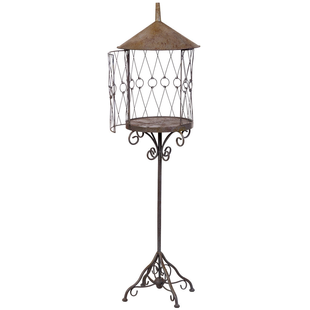 Gabbia decorativa in metallo marrone D45,72x168,91h cm