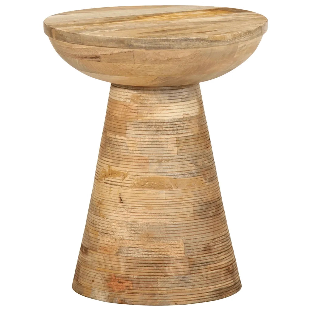 Tavolino da Salotto Ø37x45 cm in Legno Massello di Mango 4017538