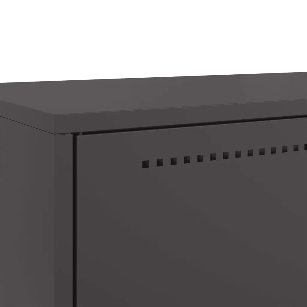 Credenza Nera 68x39x111,5 cm in Acciaio 846608