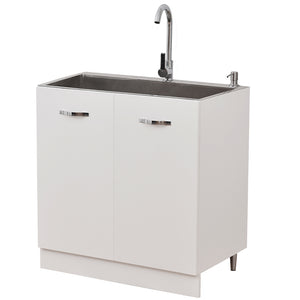 Mobile Sottolavello per Cucina Componibile Mobiletto Colore Bianco 2 Ante