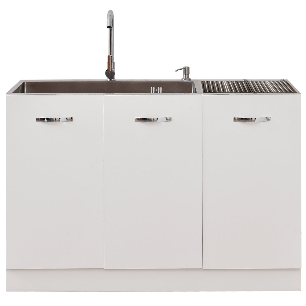 Mobile Sottolavello per Cucina Componibile Mobiletto Colore Bianco 3 Ante