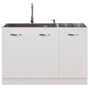 Mobile Sottolavello per Cucina Componibile Mobiletto Colore Bianco 3 Ante