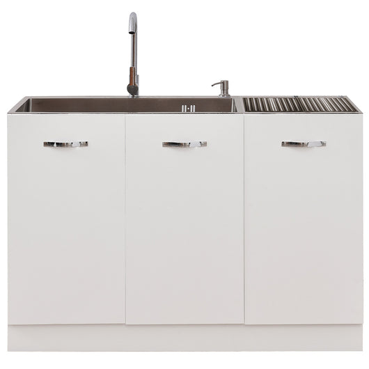 Mobile Sottolavello per Cucina Componibile Mobiletto Colore Bianco 3 Ante