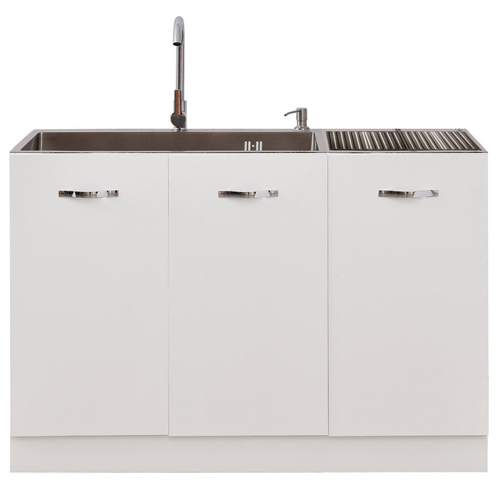 Mobile Sottolavello per Cucina Componibile Mobiletto Colore Bianco 3 Ante