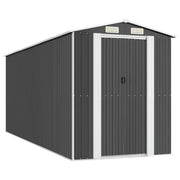 Casetta da giardino cabina ripostiglio casetta da esterno robusta casetta per attrezzi 192 x 523 x 223 cm acciaio zincato antracite 02_0022200
