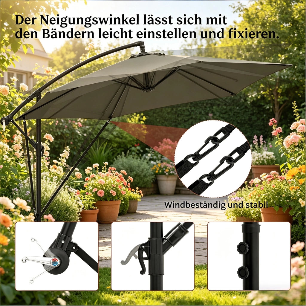 Ombrellone da giardino pieghevole per piscina, flessibile per esterni (include solo ombrelloni)